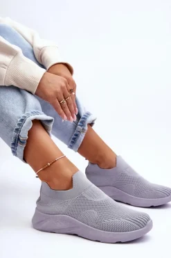 Damskie Boto Damskie Wsuwane Buty Sportowe Szare Claris