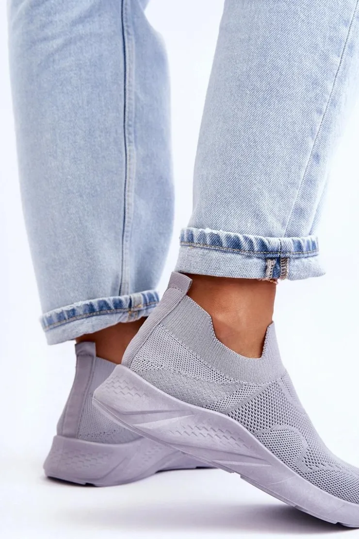 Damskie Boto Damskie Wsuwane Buty Sportowe Szare Claris