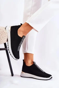 Boto Damskie Wsuwane Buty Sportowe Czarne Ardenza