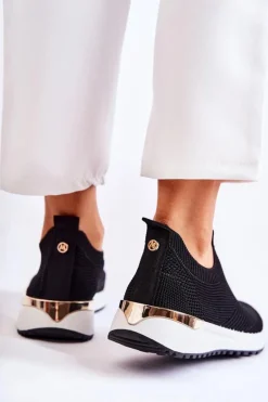 Boto Damskie Wsuwane Buty Sportowe Czarne Ardenza