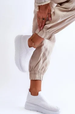 Damskie Boto Damskie Wsuwane Buty Sportowe Białe Ferive