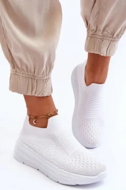 Damskie Boto Damskie Wsuwane Buty Sportowe Białe Ferive