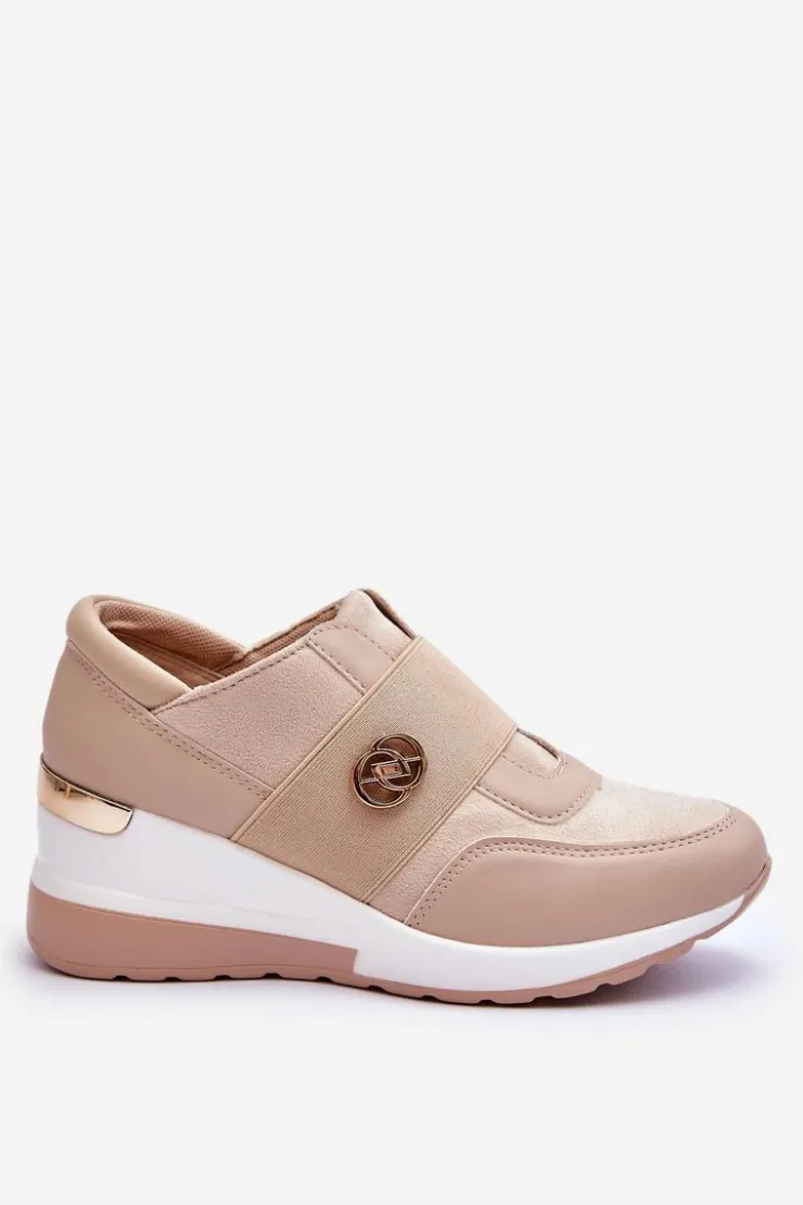 Evento Sneakersy Damskie*Damskie Wsuwane Buty Sportowe Beżowe Jonas