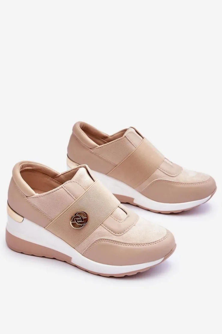 Evento Sneakersy Damskie*Damskie Wsuwane Buty Sportowe Beżowe Jonas