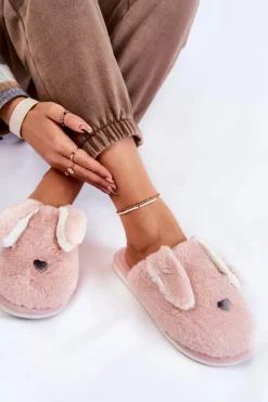 New Boto Damskie Wsuwane Futrzane Papcie Jasnofioletowe Remmi