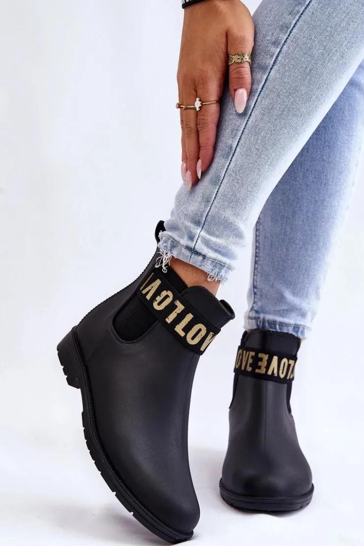 Damskie Boto Damskie Wsuwane Kalosze Czarne Joline