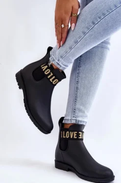 Damskie Boto Damskie Wsuwane Kalosze Czarne Joline