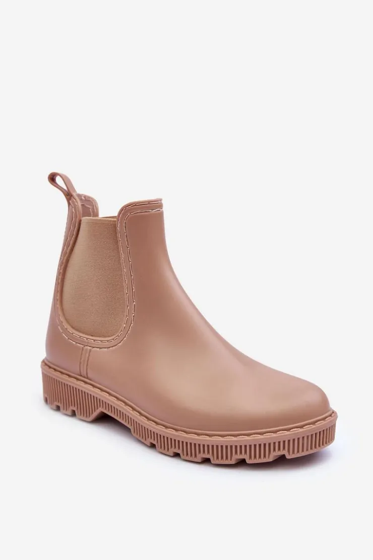 Damskie Boto Damskie Wsuwane Matowe Kalosze Beżowe Helinca