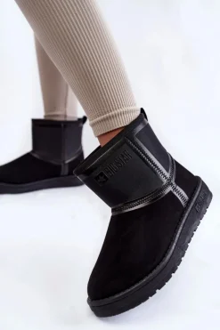 Damskie Big Star Shoes Damskie Wsuwane Śniegowce Big Star KK274614 Czarne