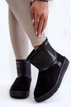 Damskie Big Star Shoes Damskie Wsuwane Śniegowce Big Star KK274614 Czarne