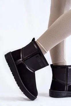 Damskie Big Star Shoes Damskie Wsuwane Śniegowce Big Star KK274614 Czarne