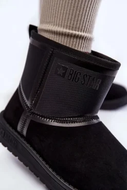 Damskie Big Star Shoes Damskie Wsuwane Śniegowce Big Star KK274614 Czarne