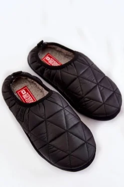 Big Star Shoes Kapcie Klasyczne*Damskie Wsuwane Papcie Big Star KK274606 Czarne