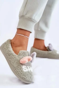 Online Boto Damskie Wsuwane Papcie Z Sercami Zielone Alasca