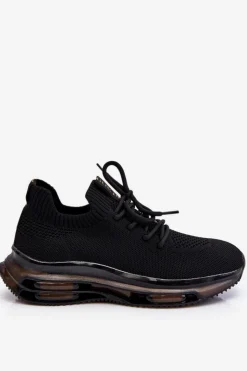 Damskie GOE Damskie Wsuwane Skarpetkowe Buty JJ2N4080 Czarne