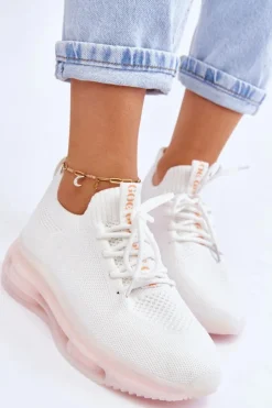 GOE Buty Sportowe Na Platformie|Sneakersy Damskie*Damskie Wsuwane Skarpetkowe Buty JJ2N4079 Białe