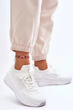 Cross Jeans Buty Sportowe Na Platformie|Sneakersy Damskie*Damskie Wsuwane Sneakersy LL2R4031C Białe Biały