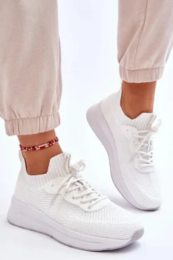 Cross Jeans Buty Sportowe Na Platformie|Sneakersy Damskie*Damskie Wsuwane Sneakersy LL2R4031C Białe Biały