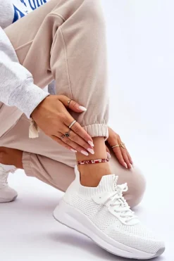 Cross Jeans Buty Sportowe Na Platformie|Sneakersy Damskie*Damskie Wsuwane Sneakersy LL2R4031C Białe Biały