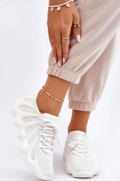 Boto Sneakersy Damskie*Damskie Wsuwane Sneakersy Białe Myles