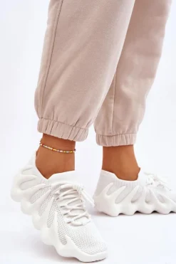 Boto Sneakersy Damskie*Damskie Wsuwane Sneakersy Białe Myles