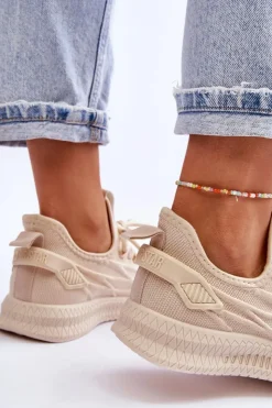 Damskie Big Star Shoes Damskie Wsuwane Sneakersy Big Star LL274714 Beżowe