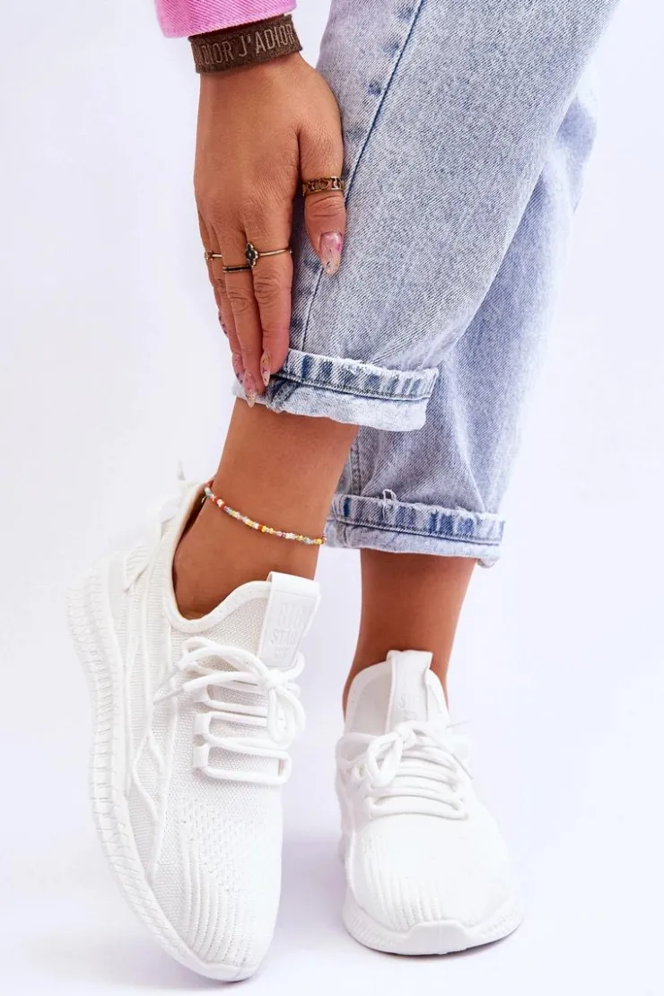 Sale Big Star Shoes Damskie Wsuwane Sneakersy Big Star LL274712 Białe