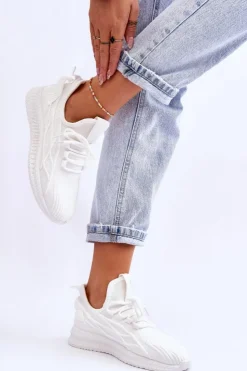 Sale Big Star Shoes Damskie Wsuwane Sneakersy Big Star LL274712 Białe