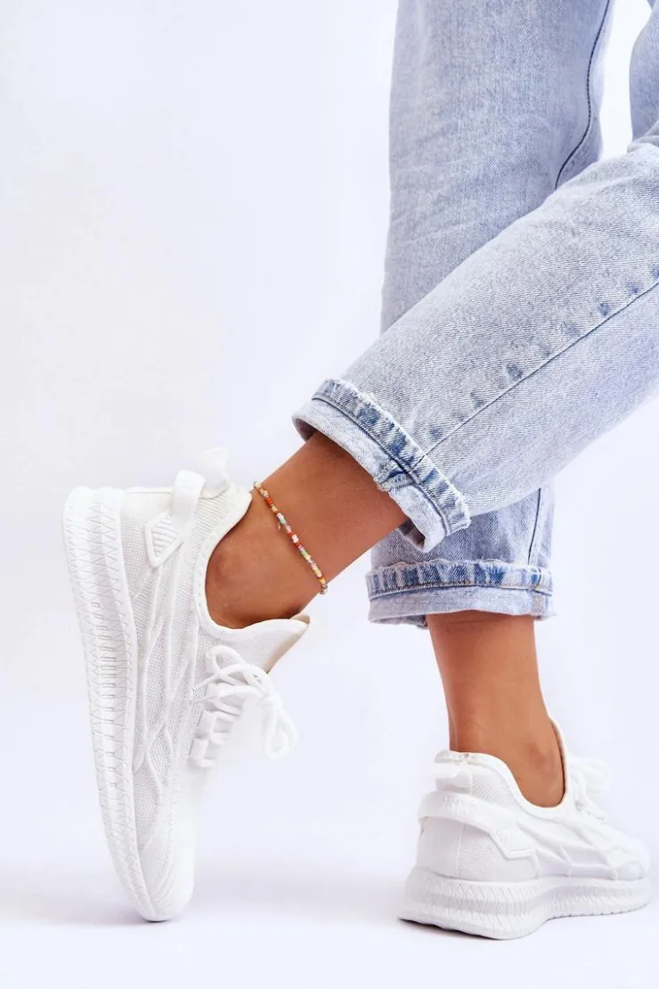 Sale Big Star Shoes Damskie Wsuwane Sneakersy Big Star LL274712 Białe