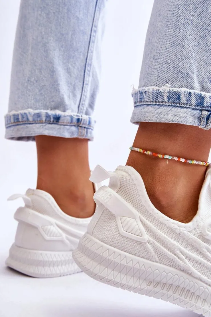 Sale Big Star Shoes Damskie Wsuwane Sneakersy Big Star LL274712 Białe