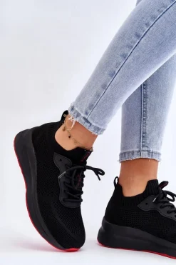 Damskie Cross Jeans Damskie Wsuwane Sneakersy LL2R4032C Czarne