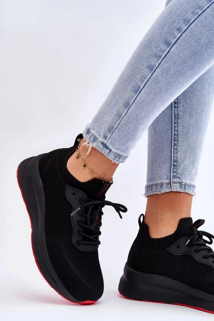 Damskie Cross Jeans Damskie Wsuwane Sneakersy LL2R4032C Czarne