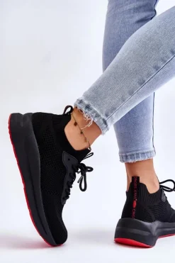 Damskie Cross Jeans Damskie Wsuwane Sneakersy LL2R4032C Czarne