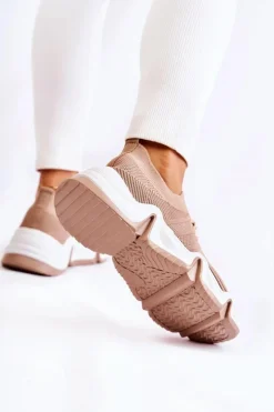 Discount Boto Damskie Wsuwane Sneakersy Beżowe Dayen