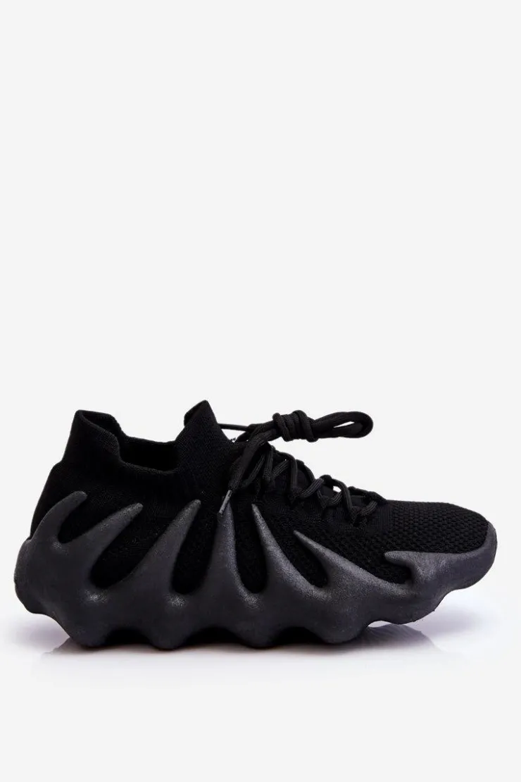 Online Boto Damskie Wsuwane Sneakersy Czarne Myles