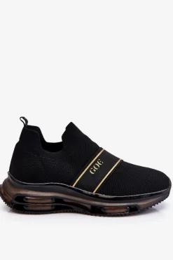 GOE Buty Sportowe Na Platformie|Sneakersy Damskie*Damskie Wsuwane Sportowe Buty LL2N4032 Czarne