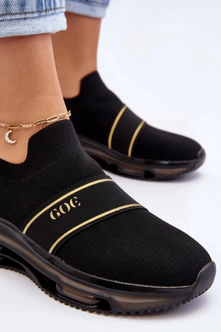 GOE Buty Sportowe Na Platformie|Sneakersy Damskie*Damskie Wsuwane Sportowe Buty LL2N4032 Czarne