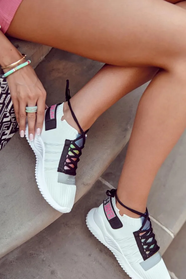 Boto Buty Sportowe Na Platformie|Sneakersy Damskie*Damskie Wsuwane Sportowe Buty Sneakersy Białe Klayra Biały