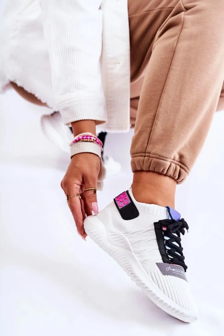 Boto Buty Sportowe Na Platformie|Sneakersy Damskie*Damskie Wsuwane Sportowe Buty Sneakersy Białe Klayra Biały