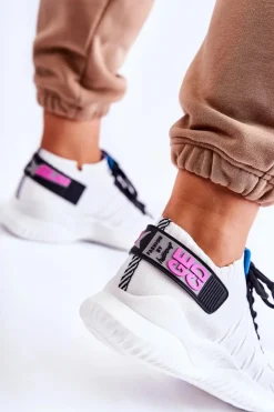 Boto Buty Sportowe Na Platformie|Sneakersy Damskie*Damskie Wsuwane Sportowe Buty Sneakersy Białe Klayra Biały