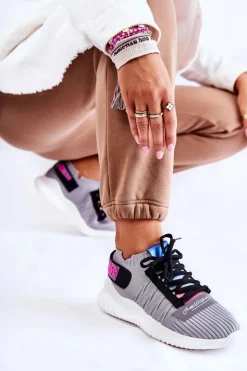 Damskie Boto Damskie Wsuwane Sportowe Buty Sneakersy Szare Klayra