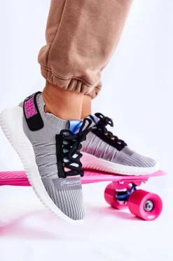 Damskie Boto Damskie Wsuwane Sportowe Buty Sneakersy Szare Klayra