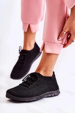 Damskie Boto Damskie Wsuwane Sportowe Buty Czarne Sequro