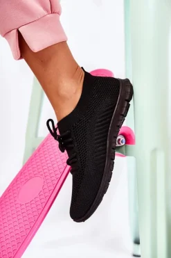 Damskie Boto Damskie Wsuwane Sportowe Buty Czarne Sequro