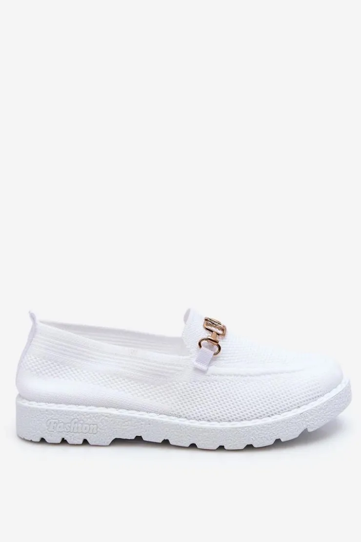 Boto Trampki Damskie Slip-On|Trampki Damskie Niskie*Damskie Wsuwane Tenisówki Slip-On Z Ozdobą Białe Alena