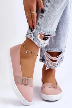 Damskie Big Star Shoes Damskie Wsuwane Tenisówki Big Star LL274202 Nude