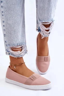 Damskie Big Star Shoes Damskie Wsuwane Tenisówki Big Star LL274202 Nude