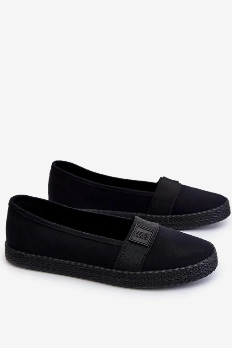 Big Star Shoes Trampki Damskie Slip-On|Trampki Damskie Big Star*Damskie Wsuwane Tenisówki Big Star LL274200 Czarne