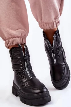 Damskie Buty damskie Vinceza Damskie Wygodne Śniegowce Czarne Elodia