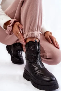 Damskie Buty damskie Vinceza Damskie Wygodne Śniegowce Czarne Elodia